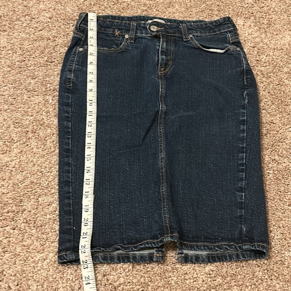 Levi's Dark Blue Denim Pencil Skirt - Picture 6 of 6